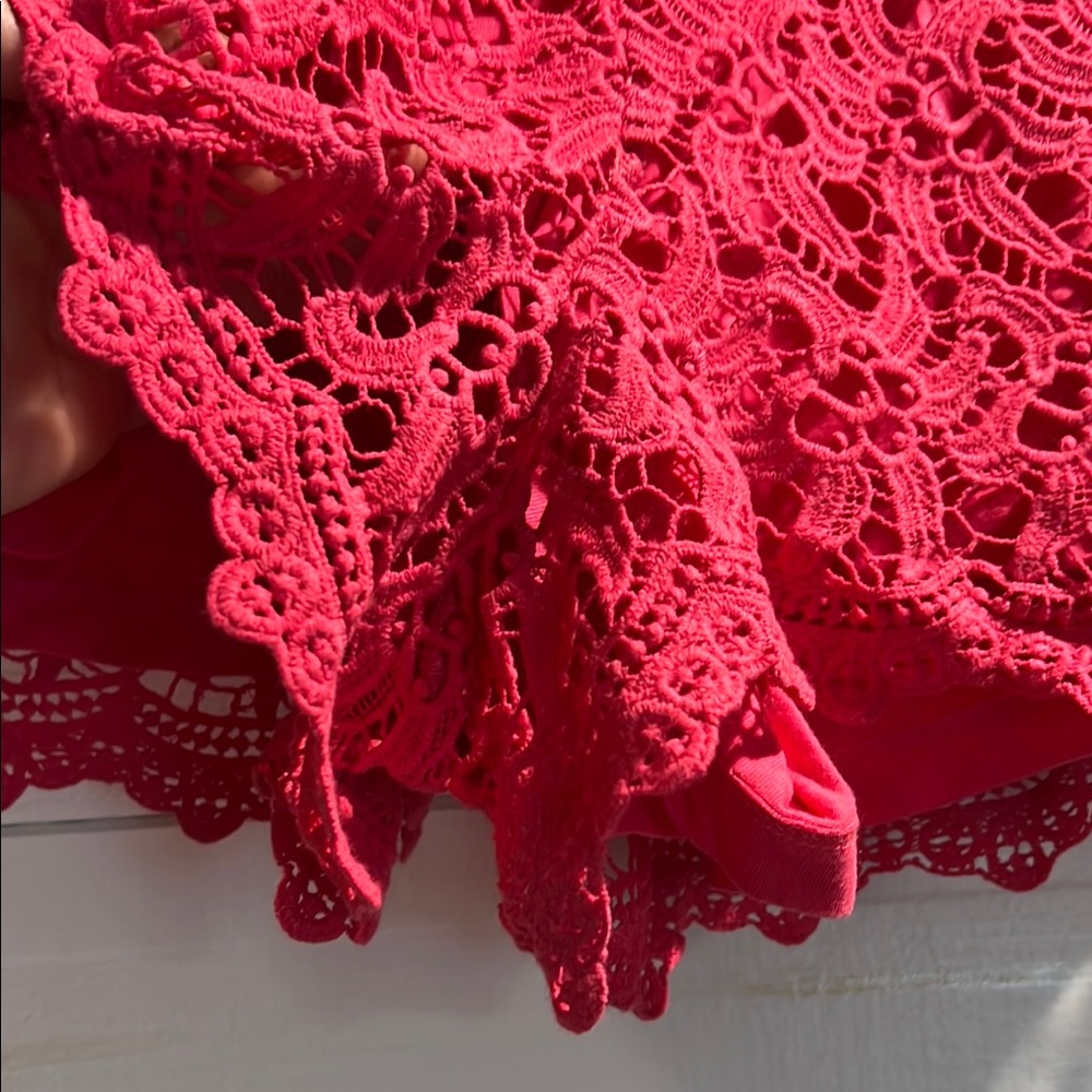 Lilly Pulitzer Pink Lace Shorts size XL - Picture 2 of 8